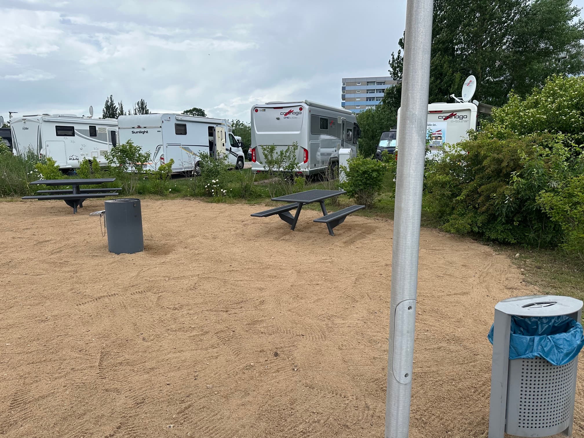 Grill- und Picknickplatz zwischen den Stellplätzen